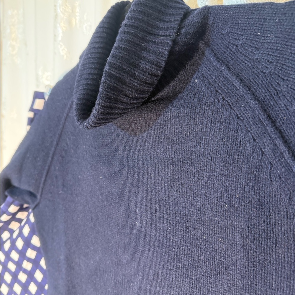 Cashmere Banana Republic  Navy Turtleneck Sweater